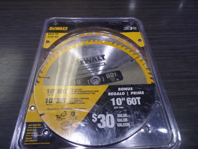 kit de 3 lames 10po pour banc de scie