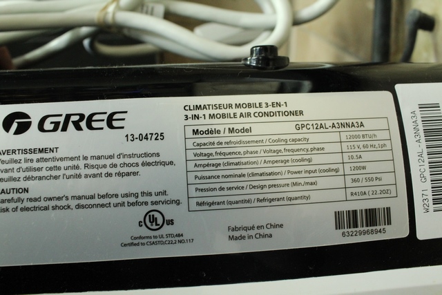 air climatiser portative 12000btu+tc gree gpc12al-a3nna3a - Image 3