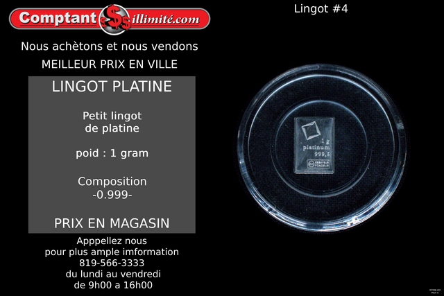 Lingot 1 Gramme Pure .999