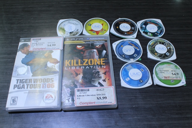 Console PSP 1000 + 10 jeux + acc (ecran taches) - Image 4