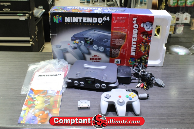 Console N64 (complete en boite) + controller pak