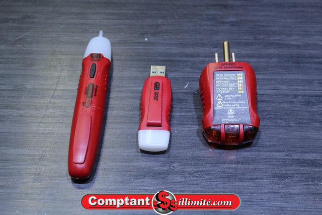 Ensemble de 3 testeurs electrique