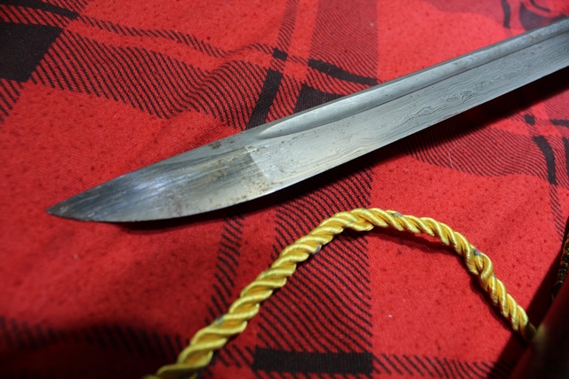 Katana en acier plié Damas forgé à la main - Image 3