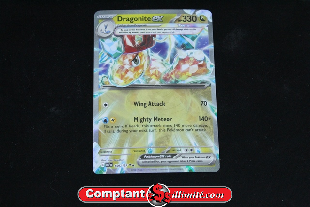 Carte Pokemon Dragonite Ex 159/197