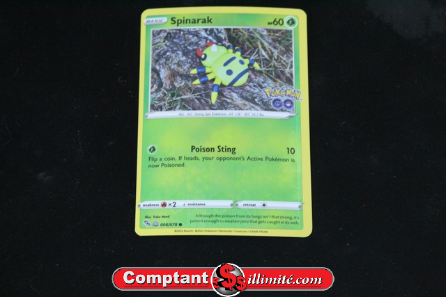 Carte Pokemon Spinarak 006/078