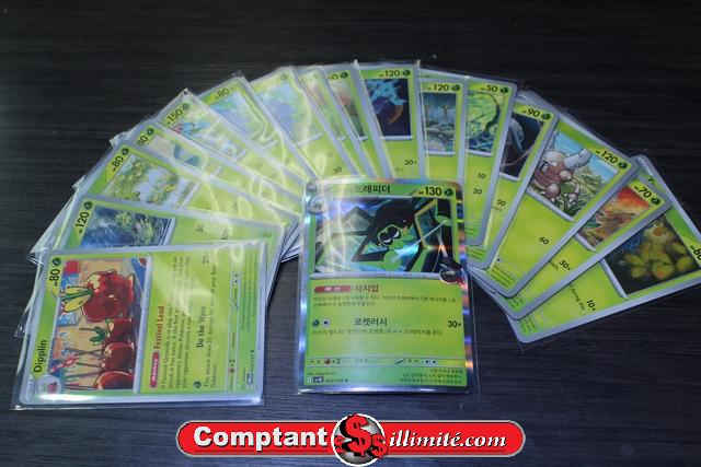 Lot (Grass) cartes Pokemon (18) Moitiee Coreen