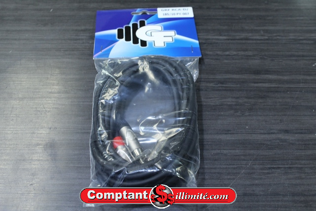 Cable 1/8 stereo vers RCA 10 pied Groove Factory Grf rca-D/18s/10 py-007 - Image 1