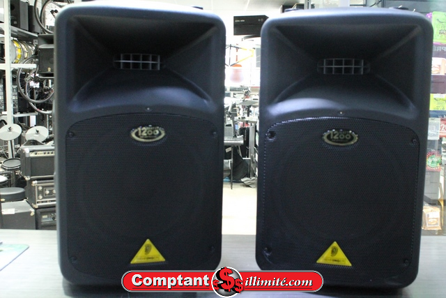 (1200 Watts chaque) Paire de hHaut Parleur Amplifier Berhinger Eurolive B912 Neo