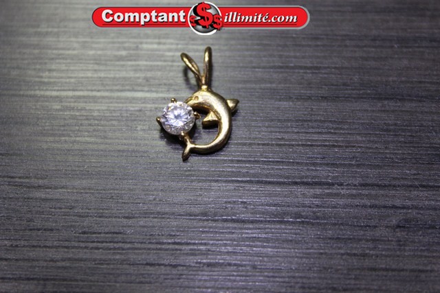 Breloque avec zircon W01 R1#23 jaune