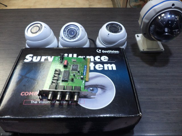 Carte video de surveillance avec 4 camera géovision gv250 - Image 1