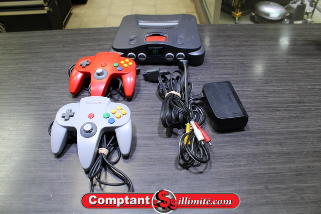 Console N64 +2e man + acc (manque porte expansion) NINTENDO Nus-001