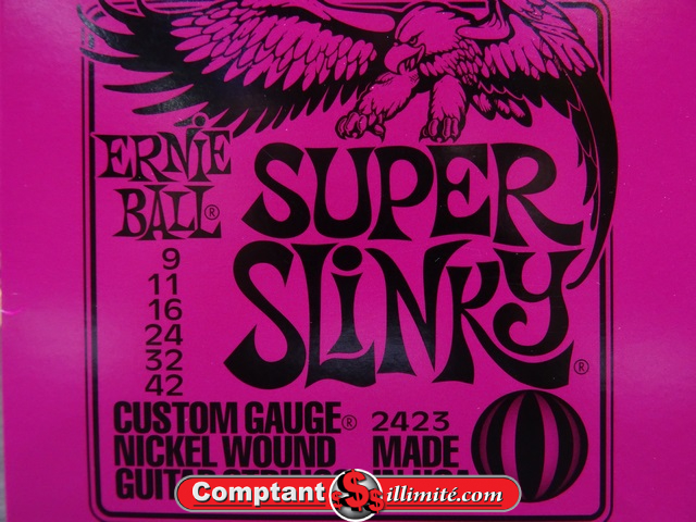 Cordes de Guitare Électrique (9-42) Ernie Ball Super Slinky (9-42) - Image 1