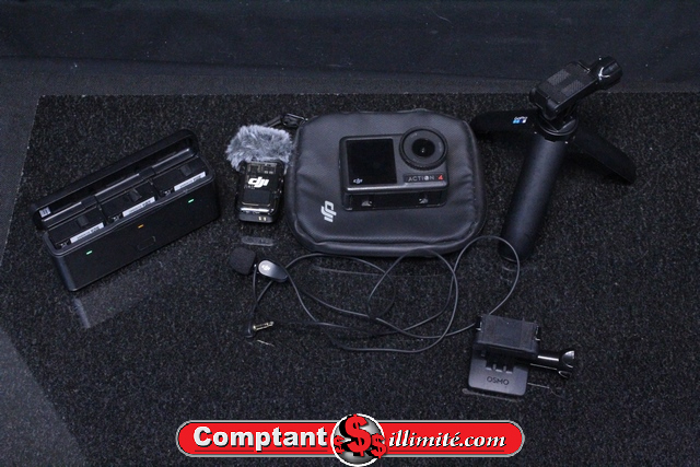 ENSEMBLE CAMERA DJI + 3 BATTERIE + 2 MICRO + ACC ACTION 4 AC3H - Image 1