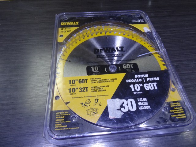 Ensemble de 3 lames scie DEWALT 10 pouces - Image 1