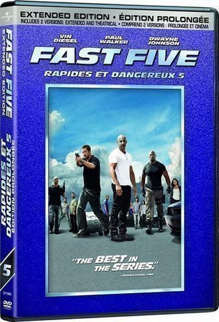 Fast and furious five (extended version) dvd