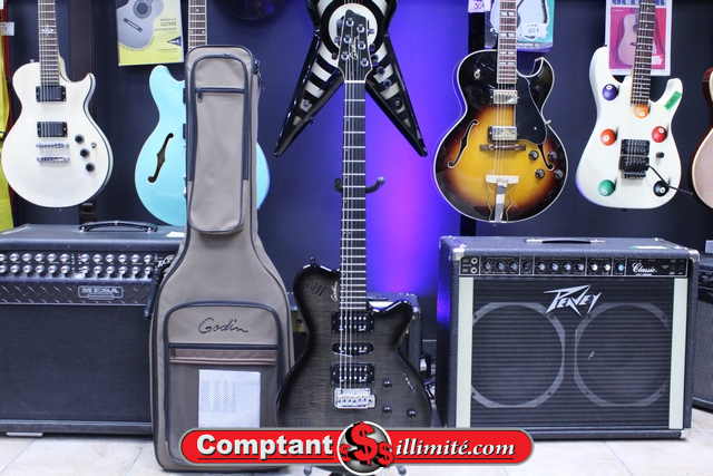 Guitare Électrique Godin XTSA Black Flame - Image 1