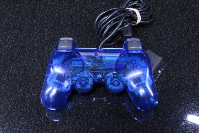 Manette PS2 bleu Sony SCPH-10010 - Image 2