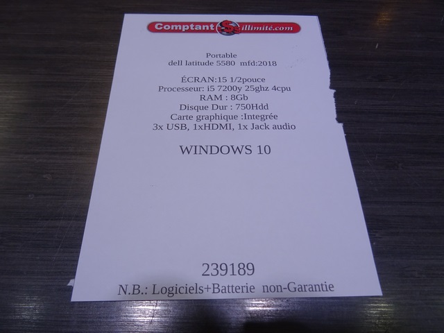 Ordinateur portable+ac dell latitude 5580 - Image 4