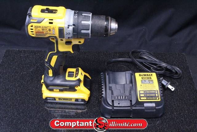 Perceuse Dewalt+ batterie + chargeur + sac dcd791/ dcb203 - Image 1