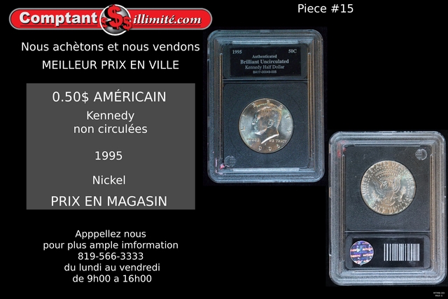 Pièce de monnaie Kennedy non circulé Usa 1995
