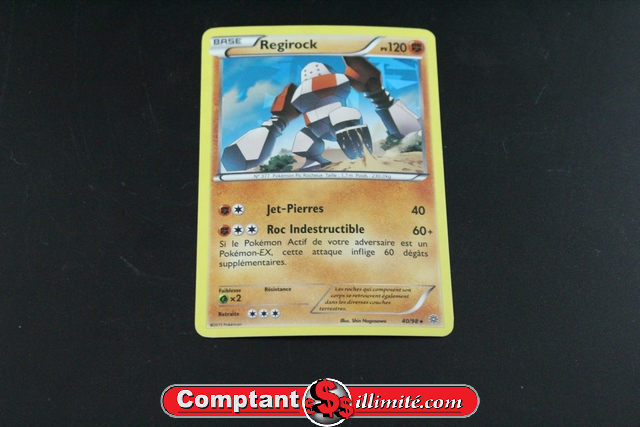 Regirock 40/98 (holo) (etat joue) Pokemon carte pokemon