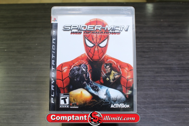 Spider Man Web of Shadows (sans livret) collant arriere sony ps3
