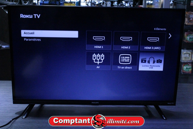 Téléviseur (tv) 32pouces Intelligent Roku + tc Philips 32pfl4674/f6 - Image 1