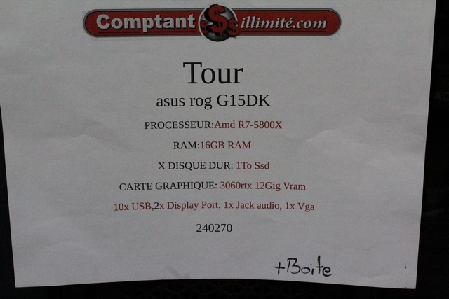Tour de gaming Asus G15dk - Image 4