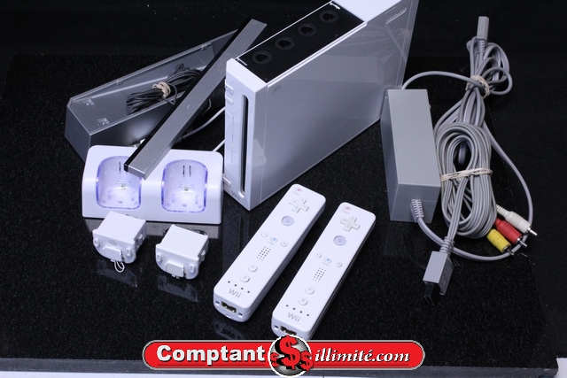 console wii + 2 manettes + 2 motion plus+ 2 blocs batterie+ chargeur Nintendo rvl-001 - Image 1