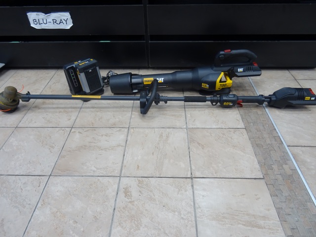 ensemble souffleur et coupe bordure + batterie 60v 2.5ah  + chargeur cat dg650/dg610 - Image 1