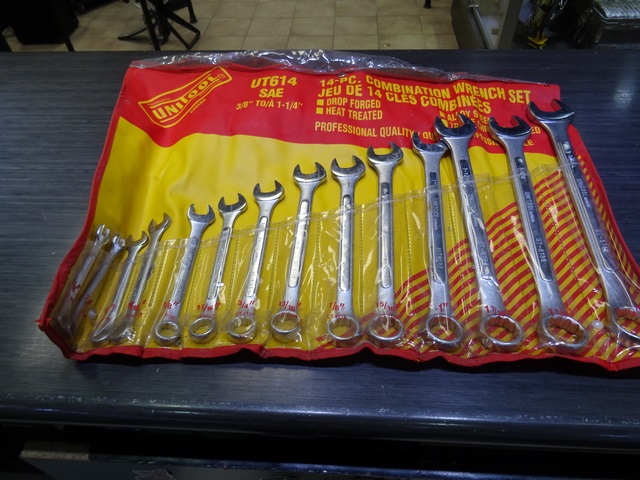 jeu de 14 cles combine unitool 3/8 a 1 1/4