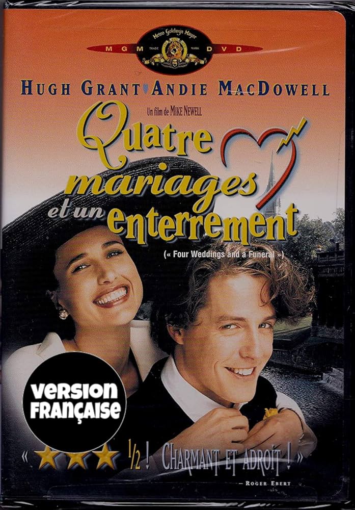 quatre mariage et un enterrement dvd film