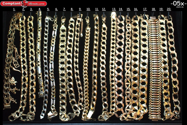 vaste sélection de Bracelets 05X or jaune et autre 10k-14k-18k-22k - Image 1